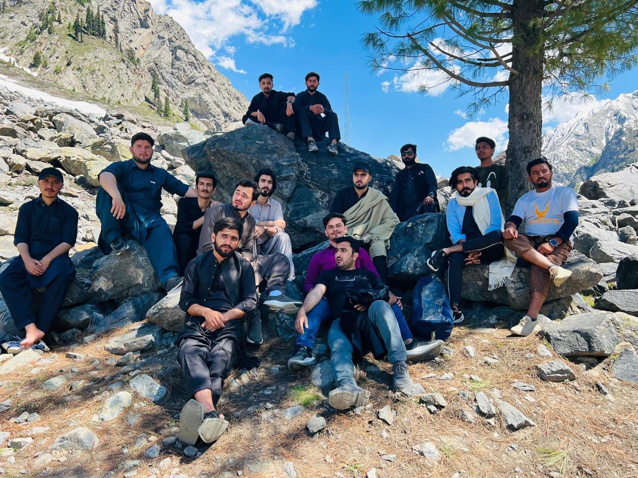 Mardan Law College students on the annual study tour in the northern areas