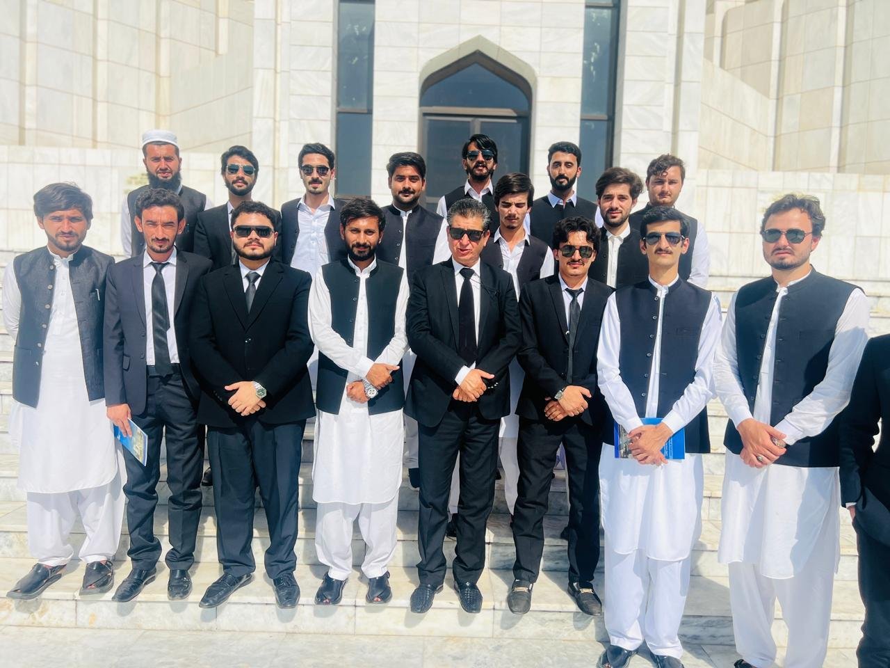 Mardan Law College students outside the Supreme Court of Pakistan in Islamabad